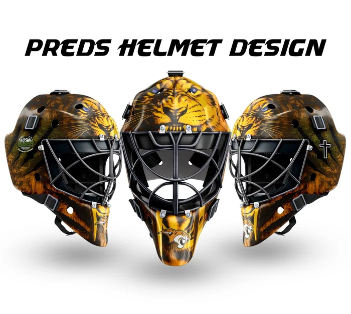 Goalie helmet by JamFam Media