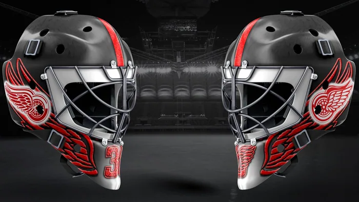 Goalie helmet by JamFam Media