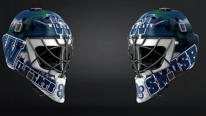 Goalie helmet by JamFam Media