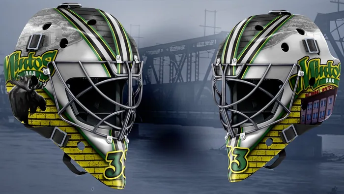 Goalie helmet by JamFam Media