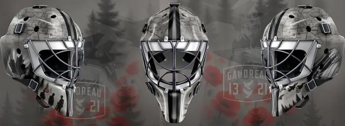 Goalie helmet by JamFam Media