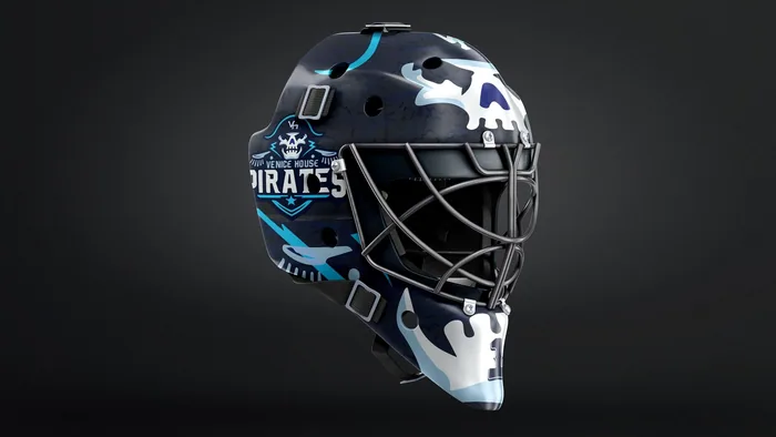 Goalie helmet by JamFam Media