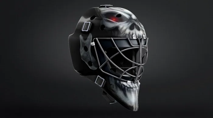 Goalie helmet by JamFam Media